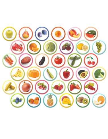 Dodo magnetukai Vaisiai ir daržovės (36 el.)