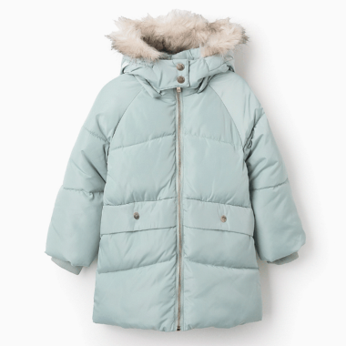 ZIPPY žalsva striukė mergaitei (3/4-13/14 m) iš priekio