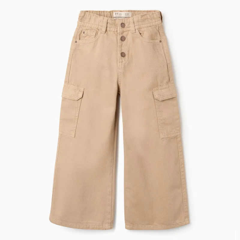 ZIPPY rudos cargo kelnės (3/4-13/14 m)