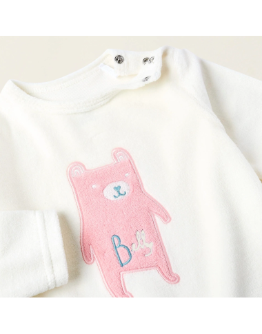 ZIPPY balti veliūriniai šliaužtinukai (0/1-18/24 mėn) ZIPPY balti veliūriniai šliaužtinukai (0/1-18/24 mėn)