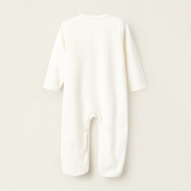 ZIPPY balti veliūriniai šliaužtinukai (0/1-18/24 mėn) iš nugaros