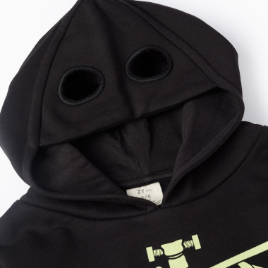 ZIPPY džemperis Skeletas (3/4-13/14 m) iš arti, matosi kapišonas su akytėmis