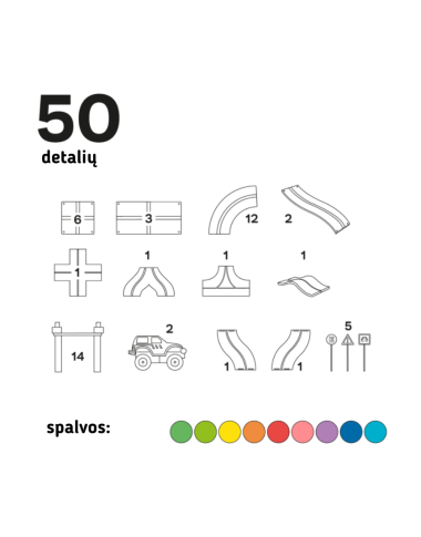 Imanix Magnetic Constructor Track (50 el.)