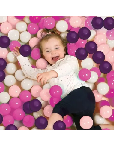 Ludi spalvoti kamuoliukai Rausvi, 60 vnt. maišelyje