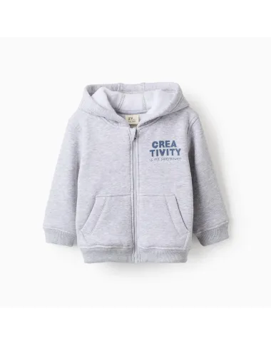 ZIPPY pilkas termo džemperis (6/9-24/36 mėn) iš priekio