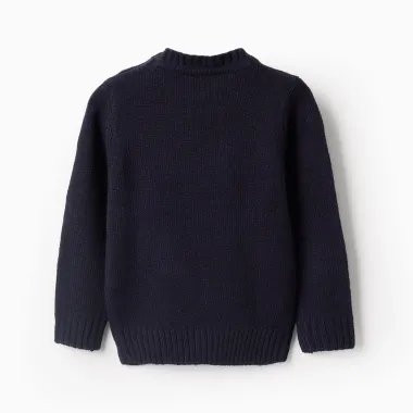 ZIPPY Kalėdinis mėlynas megztukas (6/9-24/36 mėn) iš nugaros