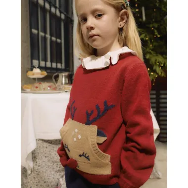 ZIPPY Kalėdinis megztukas Elnias (3/4-13/14 m) ant mergaitės