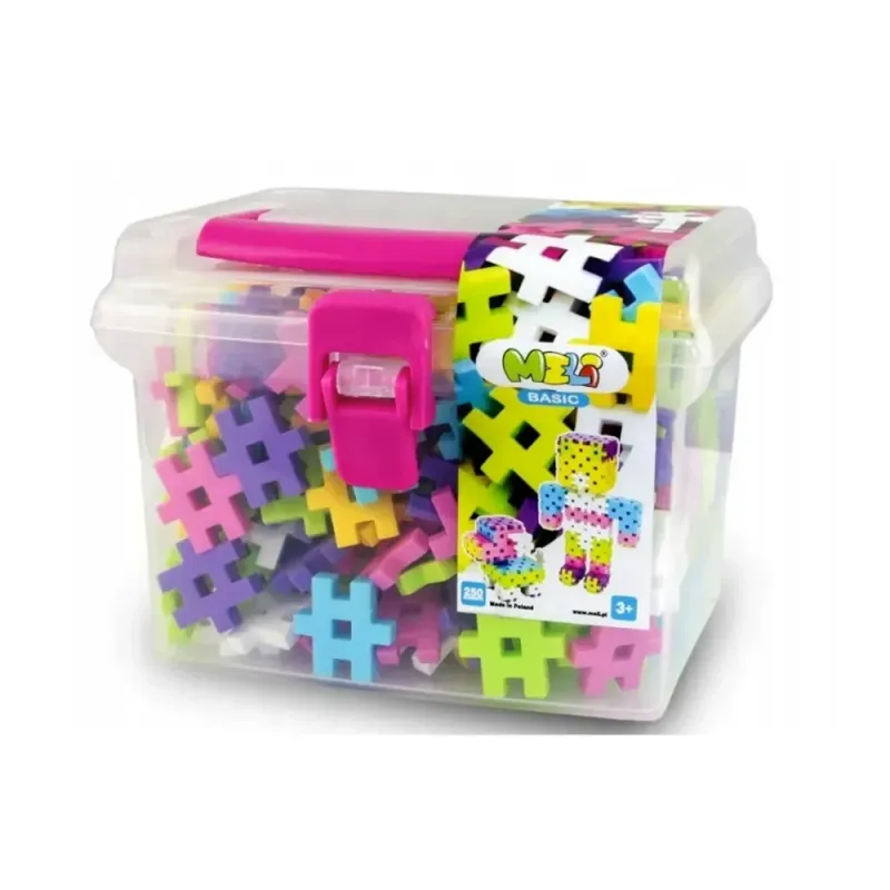 Meli Basic Pink Travel konstruktorius (250 el.) - dėžutėje