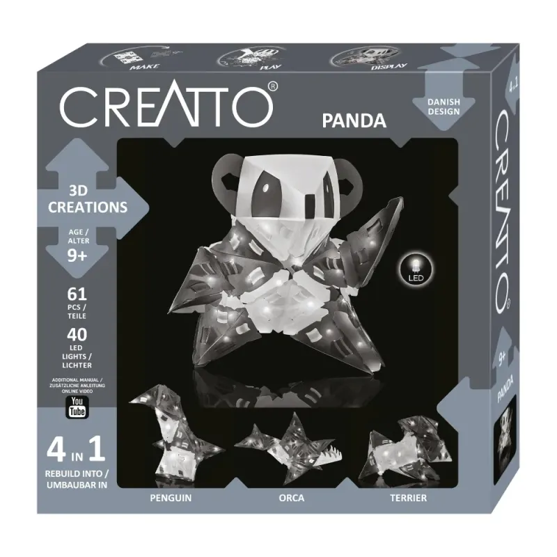 KOSMOS kūrybinis rinkinys Creatto Panda - pakuotė