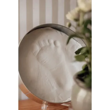 Balts rāmītis ar mazuļa rokas/pēdas nospiedumu - Lapute.lt