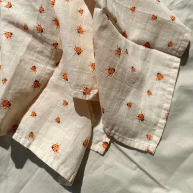 Muslino vystyklai kūdikiams Boružės (6 vnt.), vienas išskleistas