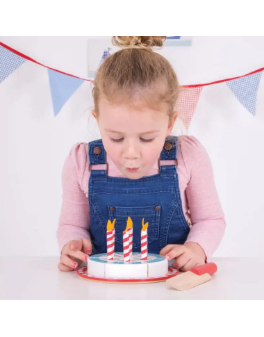 Bigjigs koka dzimšanas dienas torte - Koka rotaļlietas bērniem - Lapute.lt