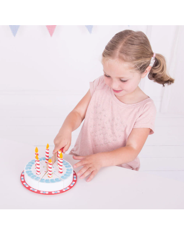 Bigjigs koka dzimšanas dienas torte - Koka rotaļlietas bērniem - Lapute.lt