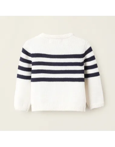 ZIPPY dryžuotas megztukas kūdikiui (0/1-9/12 mėn) iš priekio ZIPPY dryžuotas megztukas kūdikiui (0/1-9/12 mėn) iš priekio