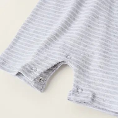 ZIPPY pilkas romperis (3/6-18/24 mėn) iš arti, matosi detalės