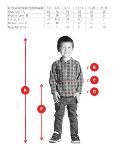 ZIPPY kostiumėlis berniukui Omarai (6/9-24/36 mėn.) iš priekio