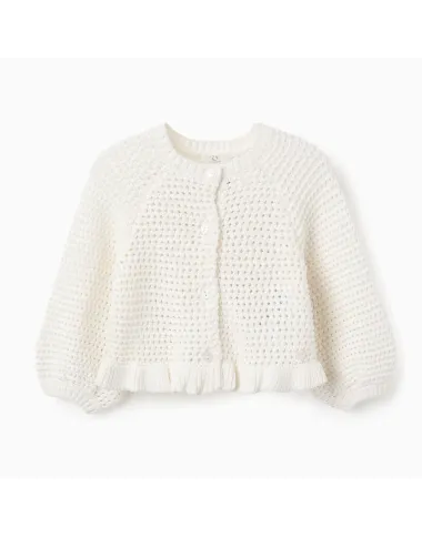 ZIPPY baltas megztukas mergaitei (6/9-24/36 mėn.) iš priekio