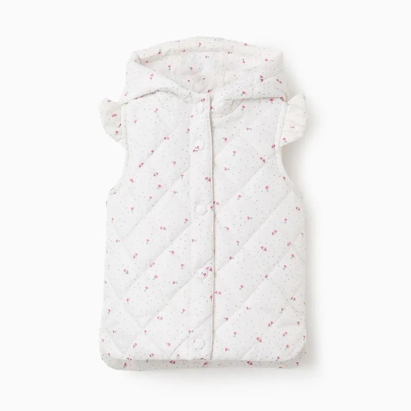 ZIPPY gėlėta liemenė mergaitei (6/9-24/36 mėn.) iš priekio