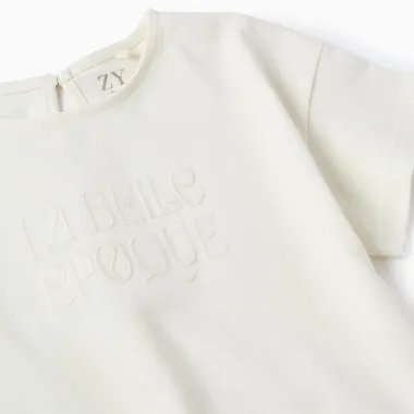 ZIPPY balti marškinėliai mergaitei (6/9-24/36 mėn) iš arti