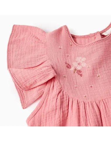 ZIPPY rausva suknelė Gėlės (3/4-13/14 m) iš priekio