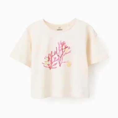 ZIPPY marškinėliai mergaitei Koralai (3/4-13/14 m) iš priekio