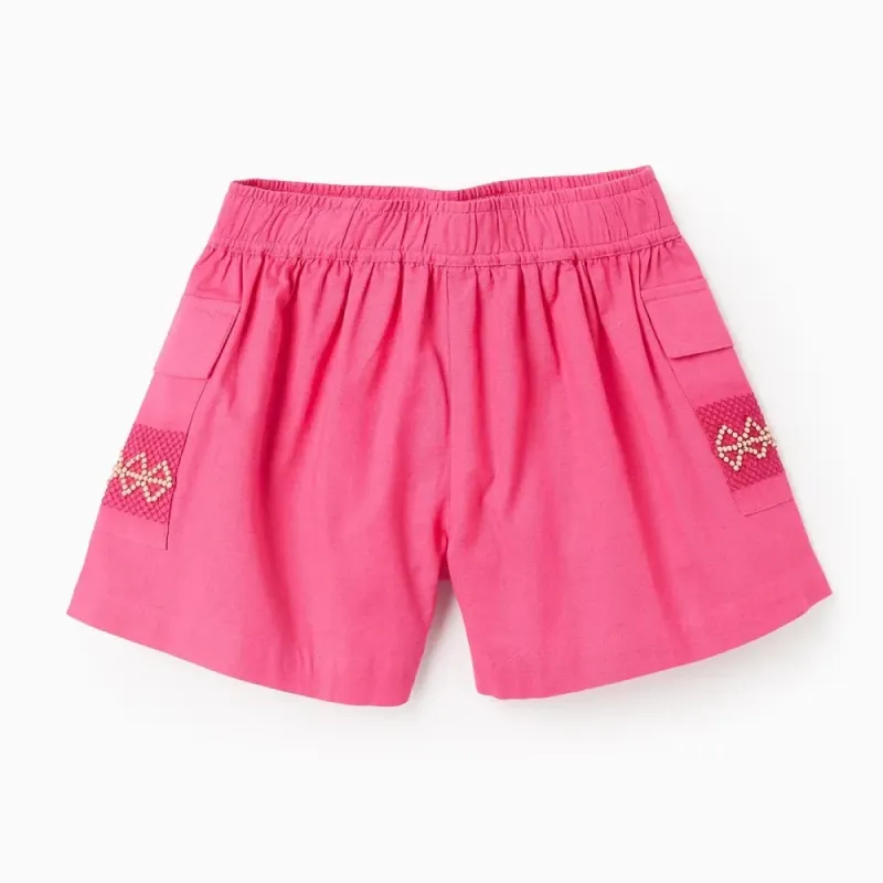 ZIPPY lininiai šortai mergaitėms (3/4-13/14 m) iš priekio