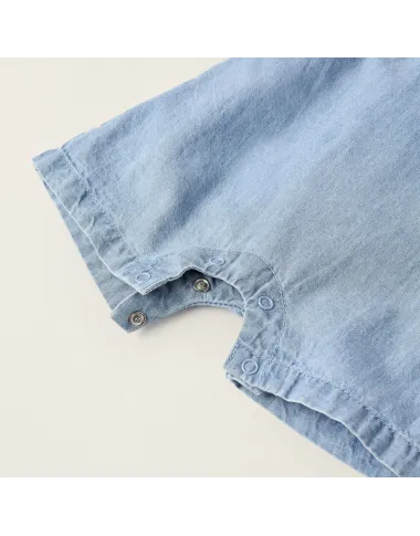 ZIPPY džinsinis kostiumėlis kūdikiams (0/1-9/12 mėn) iš priekio