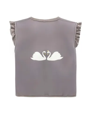 Ruda plaukimo liemenė mergaitėm Gulbė (1-8 m.) iš nugaros