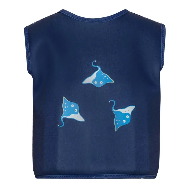 Mėlyna plaukimo liemenė vaikams Rajos (1-8 m.) iš nugaros