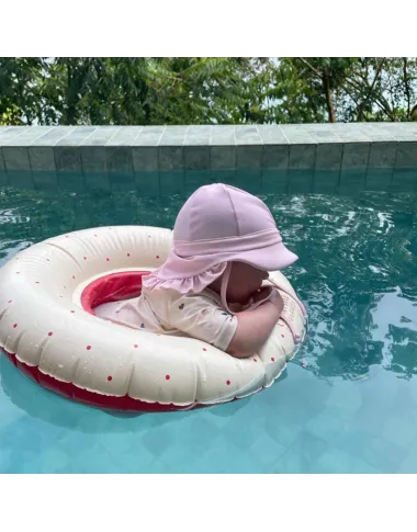 Rozā peldcepure ar UPF 50+ saules aizsardzību (0-2 gadi) - Lapute.lt