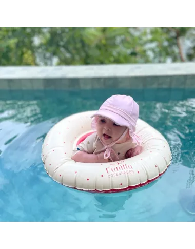 Rozā peldcepure ar UPF 50+ saules aizsardzību (0-2 gadi) - Lapute.lt