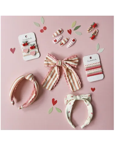 Matu sprādzes Stilīgi ķirši (4 gab.)