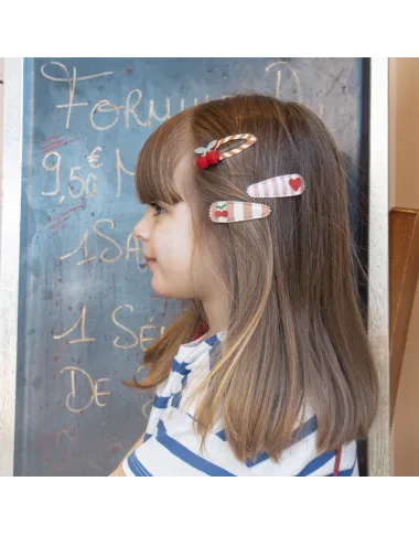 Matu sprādzes Stilīgi ķirši (4 gab.)