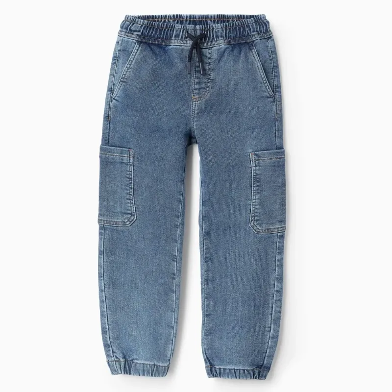ZIPPY cargo džinsai berniukui (3/4-13/14 m) iš priekio ZIPPY cargo džinsai berniukui (3/4-13/14 m) iš priekio