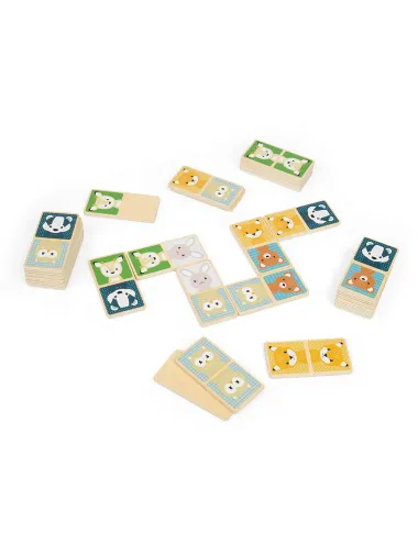 Bigjigs medinis domino Gyvūnai - žaislų nuoma