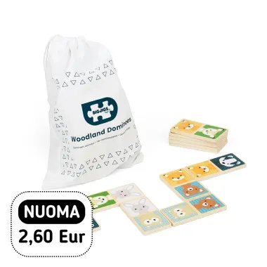 Bigjigs medinis domino Gyvūnai - žaislų nuoma