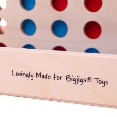 Bigjigs stalo žaidimas Four in a Row iš arti, matosi pagrindas