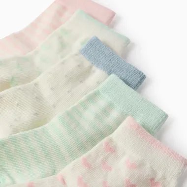 ZIPPY kojinės mergaitei Širdelės, 5 poros (15-22) viena šalia kitos