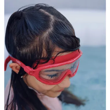 Sarkanas platas peldbrilles bērniem (3-8 gadi) - Lapute.lt