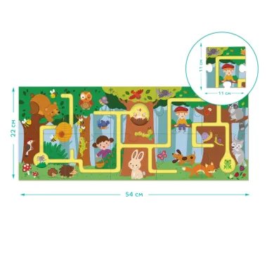 Dodo puzles-labirints Mežs (10 gabali) - Puzles bērniem no 2 gadiem - Lapute.lt