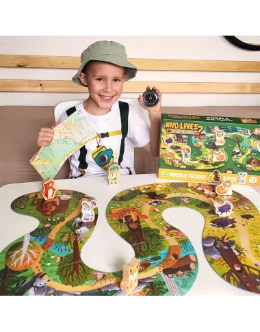 Dodo mīkla Kas dzīvo mežā? (16 detaļas) - Puzles bērniem no 2 gadiem - Lapute.lt