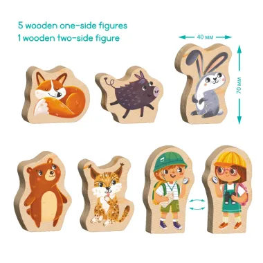 Dodo mīkla Kas dzīvo mežā? (16 detaļas) - Puzles bērniem no 2 gadiem - Lapute.lt