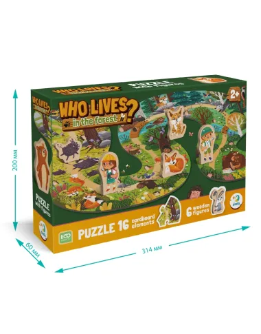 Dodo dėlionė Kas gyvena miške? (16 det.)