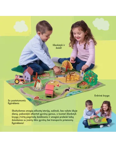 Erdvinė knyga vaikams Diena ūkyje