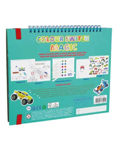 Piešimo rinkinys su magiškais flomasteriais Mašinos