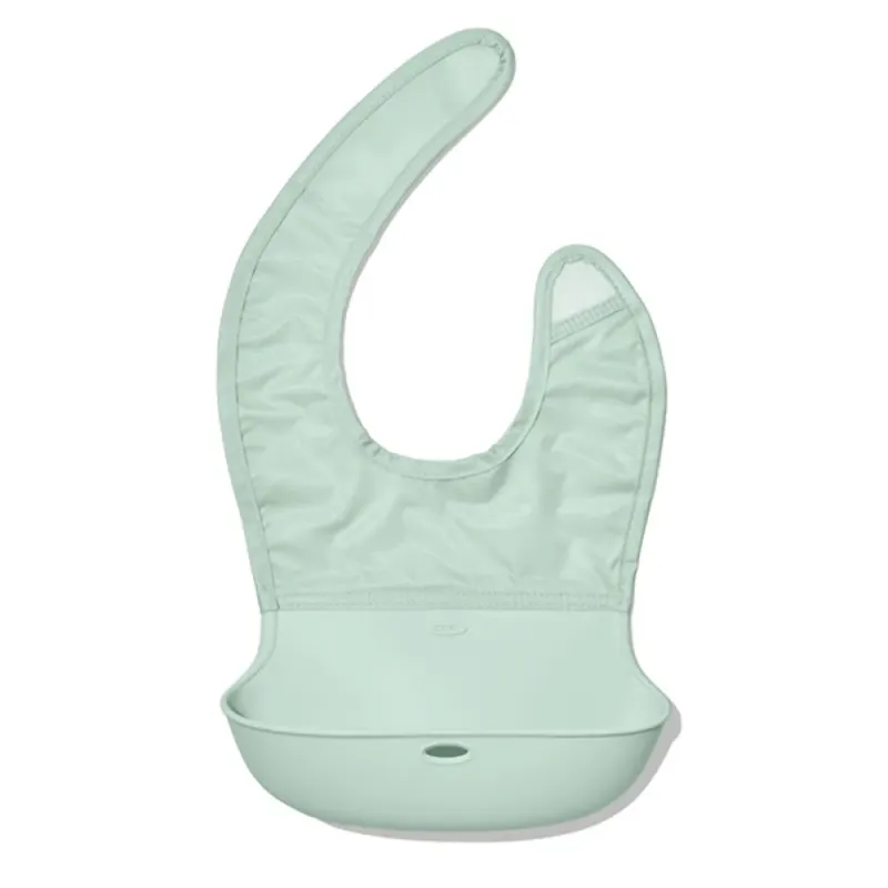 OXO silikoninis seilinukas su kišene Žalsvas