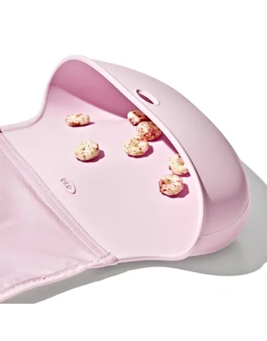 OXO silikona priekšautiņš ar kabatu, rozā - Bērnu preces - Lapute.lt