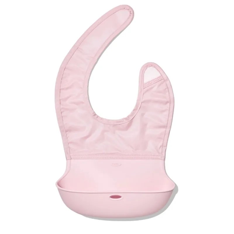 OXO silikona priekšautiņš ar kabatu, rozā - Bērnu preces - Lapute.lt