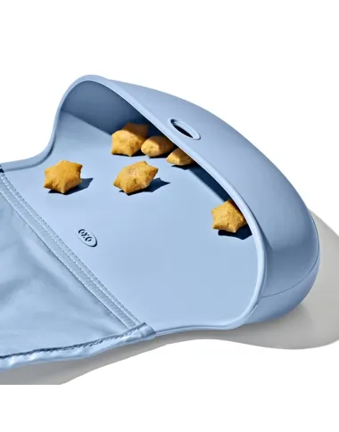 OXO silikona priekšautiņš ar kabatu, zils