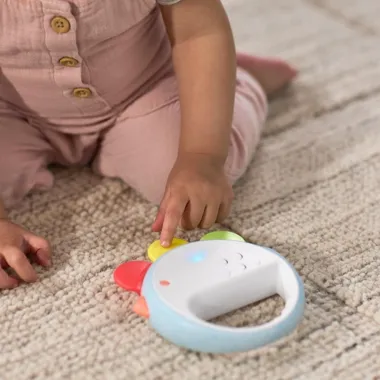 Skip Hop muzikinis žaislas kūdikiams Viščiukas ir žaidžiantis vaikas